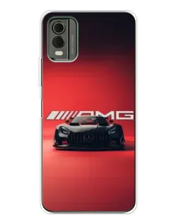 Чехол для Nokia C32 с картинкой «Mercedes AMG — красная линия»