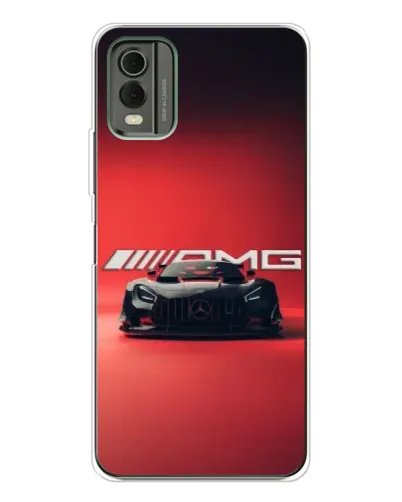 Чехол для Nokia C32 с картинкой «Mercedes AMG — красная линия»