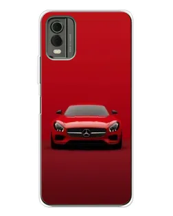 Чехол для Nokia C32 с картинкой «Красный Mercedes AMG»