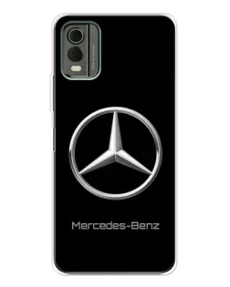 Чехол для Nokia C32 с картинкой «Mercedes Silver Logo»