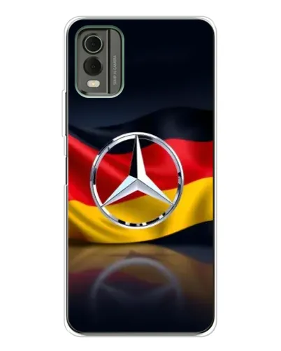 Чехол для Nokia C32 с картинкой «Mercedes — флаг Германии»