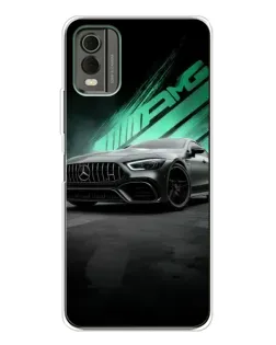 Чехол для Nokia C32 с картинкой «Темный Mercedes AMG»