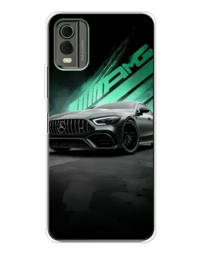 Чехол для Nokia C32 с картинкой «Темный Mercedes AMG»