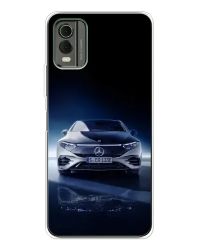 Чехол для Nokia C32 с картинкой «Ночной Mercedes EQ»