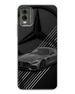 Чехол для Nokia C32 с картинкой «Mercedes AMG — графика»