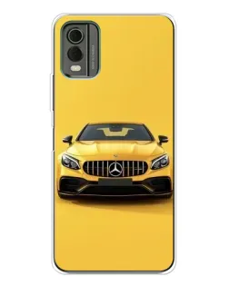 Чехол для Nokia C32 с картинкой «Желтый Mercedes GT»