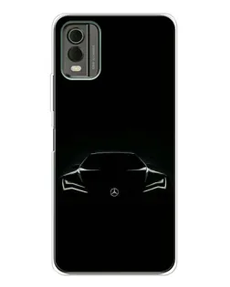 Чохол для Nokia C32 з картинкою «Mercedes — силует авто» Чохол для Nokia C32 з картинкою «Mercedes — силует авто»
