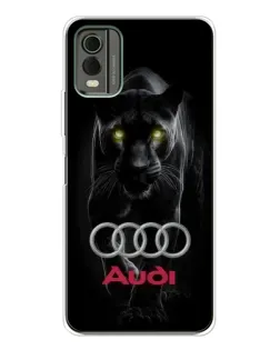 Чехол для Nokia C32 с картинкой «Пантера и Audi»