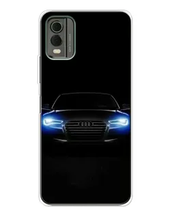 Чехол для Nokia C32 с картинкой «Audi в неоне»
