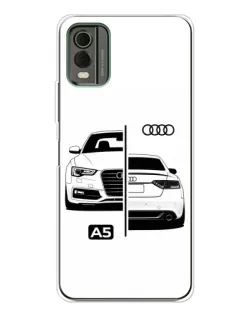 Чехол для Nokia C32 с картинкой «Audi — контрастный дизайн»
