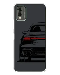 Чехол для Nokia C32 с картинкой «Задняя часть Audi — арт»