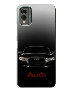 Чехол для Nokia C32 с картинкой «Audi — градиентный контур»