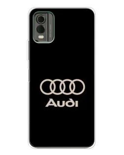 Чехол для Nokia C32 с картинкой «Audi — золотой логотип»