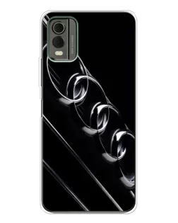 Чехол для Nokia C32 с картинкой «Audi — абстрактные кольца»