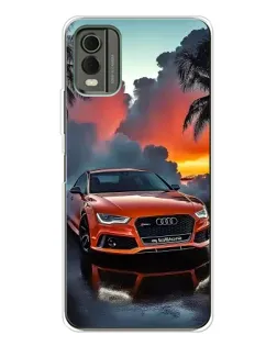 Чехол для Nokia C32 с картинкой «Audi — закат»
