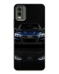 Чехол для Nokia C32 с картинкой «Audi — ночное отражение»
