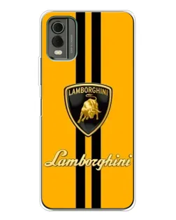 Чехол для Nokia C32 с картинкой «Lamborghini Stripe желтый» Чехол для Nokia C32 с картинкой «Lamborghini Stripe желтый»
