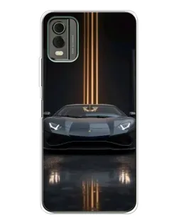 Чехол для Nokia C32 с картинкой «Lamborghini золотые линии» Чехол для Nokia C32 с картинкой «Lamborghini золотые линии»