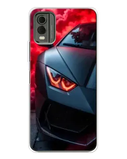 Чехол для Nokia C32 с картинкой «Lamborghini красное сияние» Чехол для Nokia C32 с картинкой «Lamborghini красное сияние»