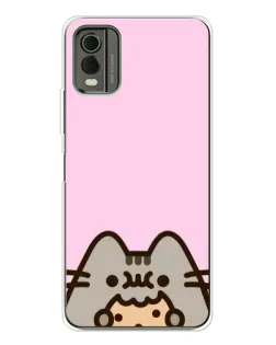 Чехол для Nokia C32 с картинкой «Pusheen и печенье» Чехол для Nokia C32 с картинкой «Pusheen и печенье»