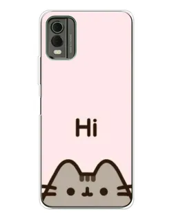 Чехол для Nokia C32 с картинкой «Пушин говорит Hi»