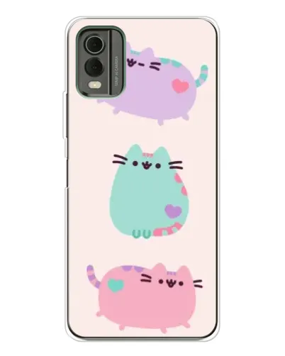 Чехол для Nokia C32 с картинкой «Pusheen трио» Чехол для Nokia C32 с картинкой «Pusheen трио»