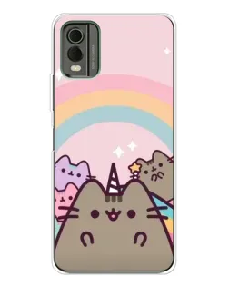 Чехол для Nokia C32 с картинкой «Единорог Pusheen»