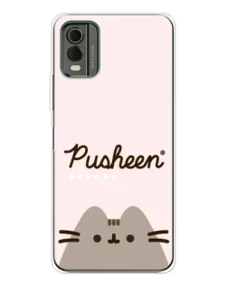 Чехол для Nokia C32 с картинкой «Pusheen логотип»