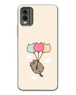 Чехол для Nokia C32 с картинкой «Пушин на шариках»