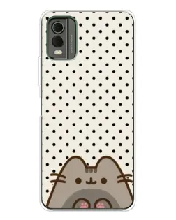 Чехол для Nokia C32 с картинкой «Пушин в горошек»