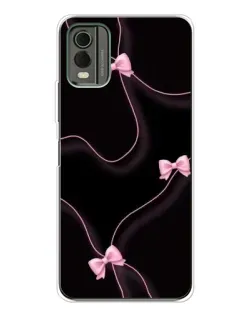 Чехол для Nokia C32 с картинкой «Розовые ленты»