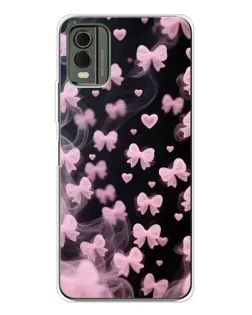 Чехол для Nokia C32 с картинкой «Неоновое кружево»