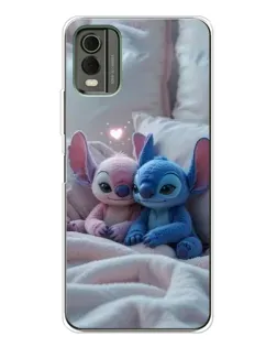 Чехол для Nokia C32 с картинкой «Плюшевые Стич Ангел»