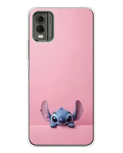 Чехол для Nokia C32 с картинкой «Stitch выглядывает»