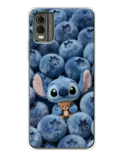 Чехол для Nokia C32 с картинкой «Стич и голубика»