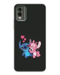 Чехол для Nokia C32 с картинкой «Анжел целует Стича»
