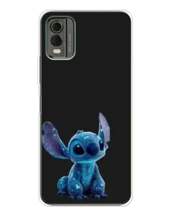 Чехол для Nokia C32 с картинкой «Стич на черном»