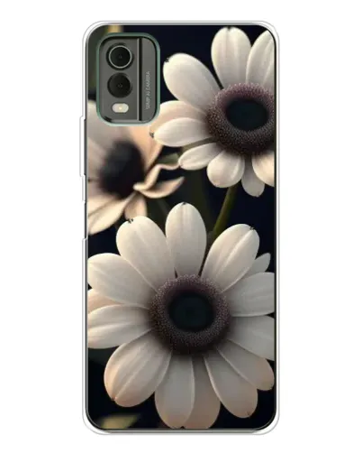 Чехол для Nokia C32 с картинкой «Белые маргаритки макро» Чехол для Nokia C32 с картинкой «Белые маргаритки макро»