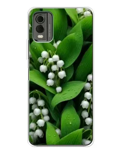 Чехол для Nokia C32 с картинкой «Ландыши в зелени»