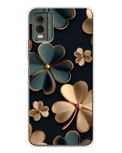 Чехол для Nokia C32 с картинкой «Клевер в золоте»