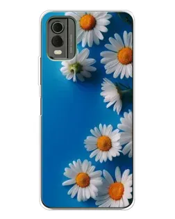 Чехол для Nokia C32 с картинкой «Белоснежные маргаритки»