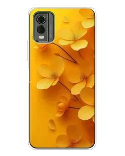Чехол для Nokia C32 с картинкой «Золотые лепестки»