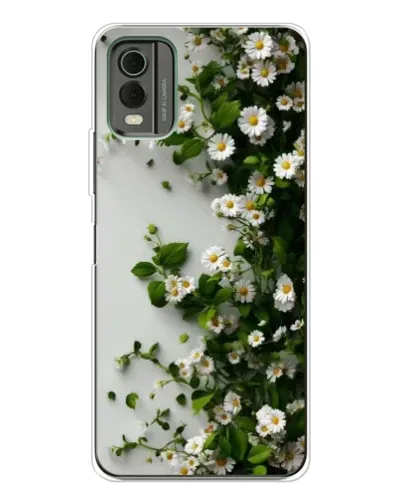 Чехол для Nokia C32 с картинкой «Ветка мелких белых цветов» Чехол для Nokia C32 с картинкой «Ветка мелких белых цветов»