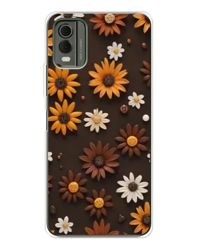 Чехол для Nokia C32 с картинкой «Узор из маленьких подсолнухов» Чехол для Nokia C32 с картинкой «Узор из маленьких подсолнухов»