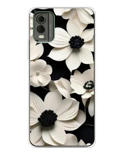 Чехол для Nokia C32 с картинкой «Объемные белые цветы» Чехол для Nokia C32 с картинкой «Объемные белые цветы»