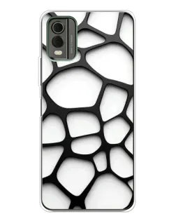 Чехол для Nokia C32 с картинкой «Белая объемная сетка» Чехол для Nokia C32 с картинкой «Белая объемная сетка»