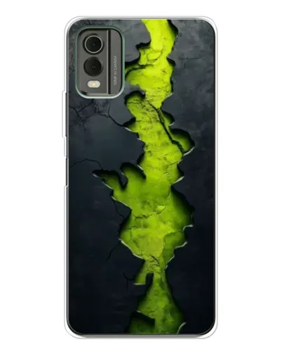 Чехол для Nokia C32 с картинкой «Салатовый разлом скалы» Чехол для Nokia C32 с картинкой «Салатовый разлом скалы»