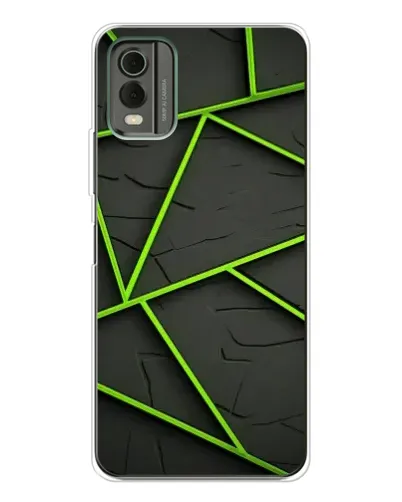 Чехол для Nokia C32 с картинкой «Зеленые геометрические линии» Чехол для Nokia C32 с картинкой «Зеленые геометрические линии»