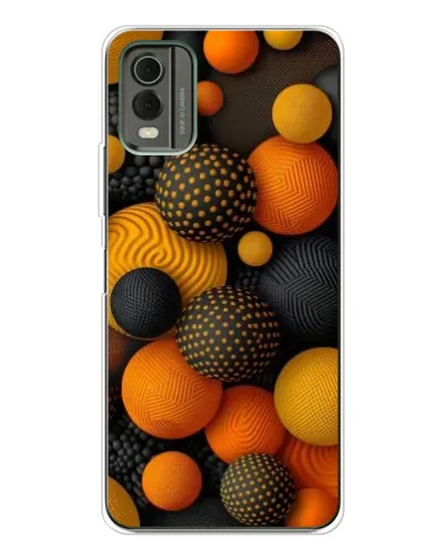 Чехол для Nokia C32 с картинкой «Объемные оранжевые сферы» Чехол для Nokia C32 с картинкой «Объемные оранжевые сферы»