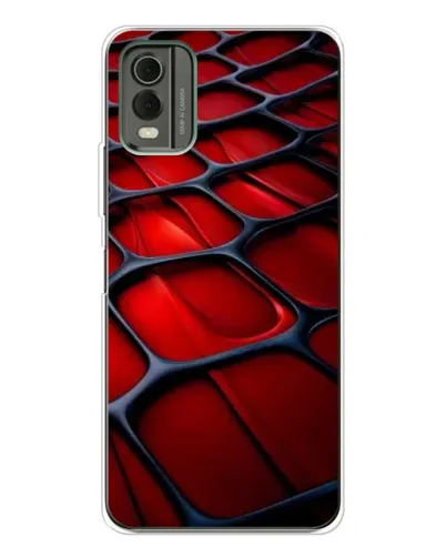 Чехол для Nokia C32 с картинкой «Красная глянцевая сетка» Чехол для Nokia C32 с картинкой «Красная глянцевая сетка»